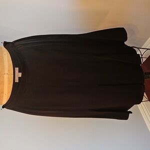 Ann Taylor Black Satin Skirt
